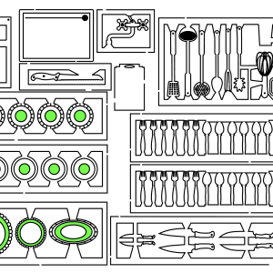 USTENSILES de CUISINE SUSPENDUS