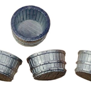 4 BAQUETS en BOIS pour EAU de PLUIE