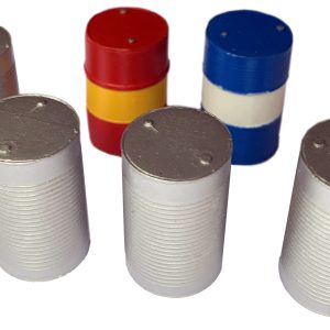 3 FUTS MONTÉS PEINTS