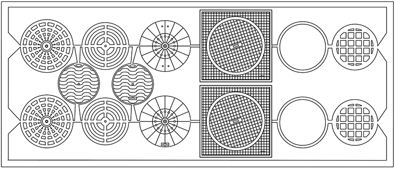 PLAQUES d'ÉGOUT 6 TYPES DIFFÉRENTS