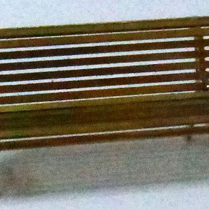 4 BANCS TRIPLES en BOIS LAITON