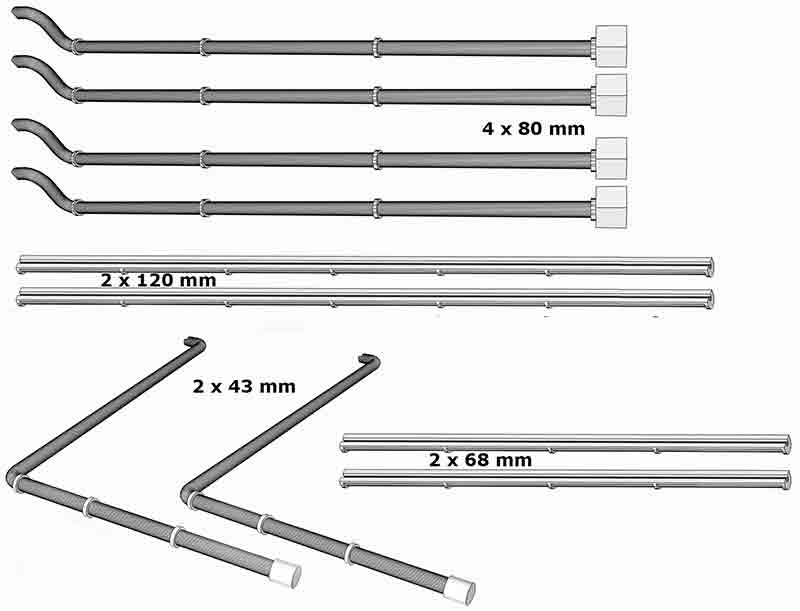 JEU de GOUTIÈRES HO en PLASTIQUE pour GARE 2 HALLE