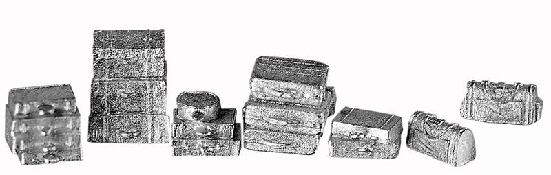 ENSEMBLE de BAGAGES ASSORTIS MÉTAL BLANC