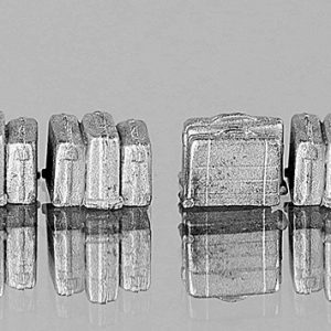 ENSEMBLE de VALISES à POIGNÉES MÉTAL BLANC