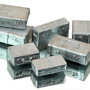 MALLES & VALISES MÉTAL BLANC