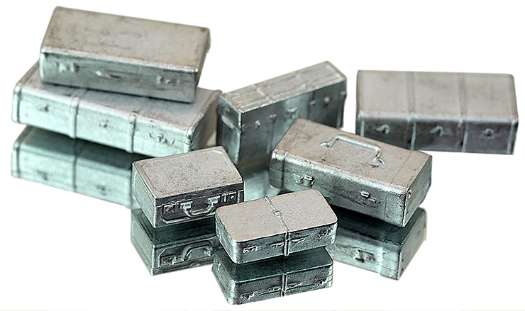 MALLES & VALISES MÉTAL BLANC