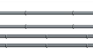 2 DESCENTES + 2 CHENAUX de 214 mm
