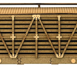 Kit TROCHITA WAGON à BESTIAUX bogies archbar, passerelle de toit…