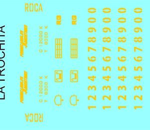 DÉCALCOMANIES  FOURGON NUMÉROS et LOGOS