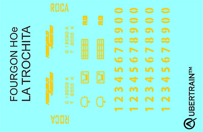 DÉCALCOMANIES FOURGON NUMÉROS et LOGOS