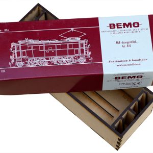 Kit BOÎTE de RANGEMENT LOCO BEMO L. NOTRE SYSTÈME PERMET de STOCKER les MODÈLES BEMO HO avec ACCESSOIRES et PIÈCES RAPPORTÉES MONTÉES dans une BOÎTE DÉDIÉE  les PROTÉGEANT avec le COUVERCLE D’ORIGINE.