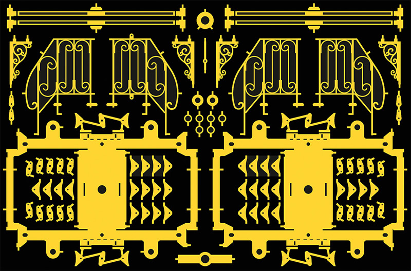 MONTAGE 1 PAIRE de BOGGIES LAITON VOITURES CP