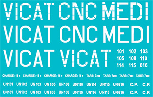 DÉCALCOMANIES pour CUVES à CIMENT VICAT