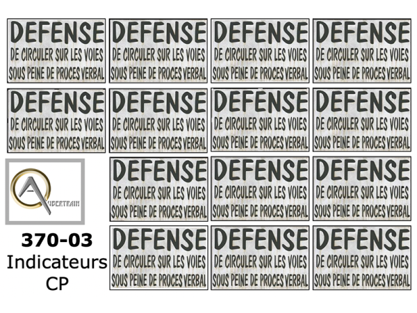 SET  PLAQUES "DÉFENSES TRAVERSER VOIES"