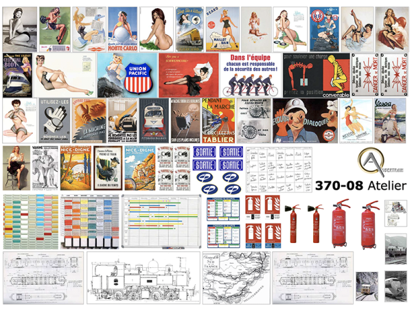 ENSEMBLE D'AFFICHES D'ATELIER