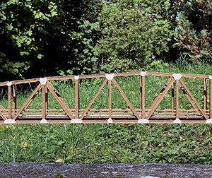 PONT DE TAVANASA de TYPE WARREN avec MONTANTS avec DOUBLE GRAVURE des RIVETS.