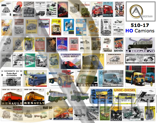 AFFICHES CONSTRUCTEURS CAMIONS FRANÇAIS