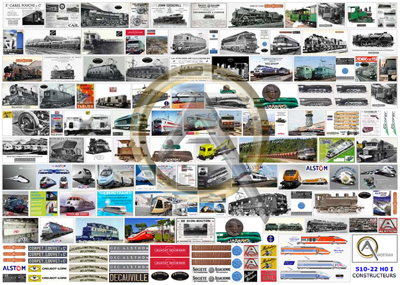 AFFICHES CONSTRUCTEURS MATÉRIEL FERROVIAIRE FRANÇAIS