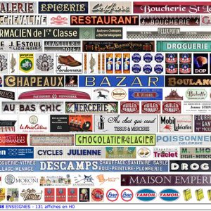 AFFICHES ENSEIGNES FRANÇAISES TRADITIONNELLES de COMMERCE