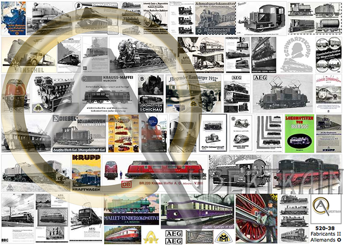 AFFICHES CONSTRUCTEURS ALLEMANDS de MATÉRIEL FERROVIAIRE II
