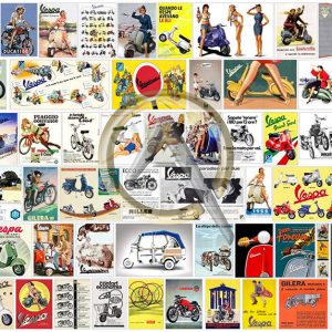 AFFICHES VESPA & 2 ROUES ITALIENS