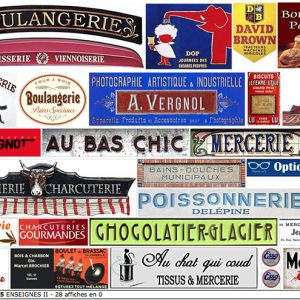 AFFICHES ENSEIGNES de COMMERCES TYPIQUES II