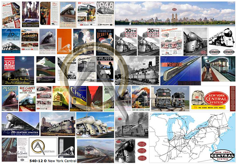 AFFICHES RÉSEAUX CHEMINS de FER US