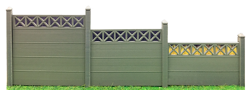 6 PALISSADES BÉTON 5 CROIX M + 7 POTEAUX BÉTON DROITS M – Image 2