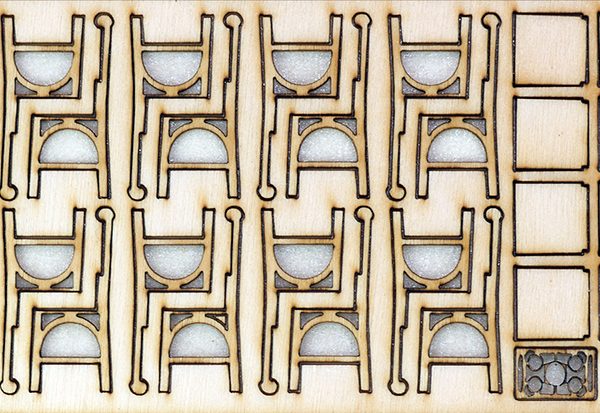 Kit 8 CHAISES D'EBENISTE