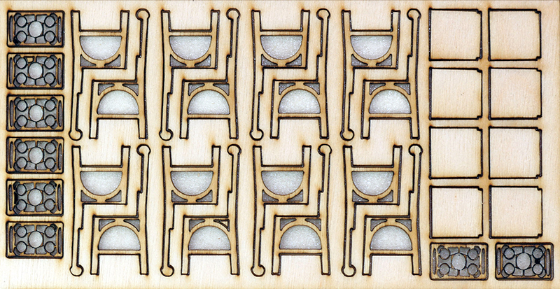 Kit 8 CHAISES D'EBENISTE