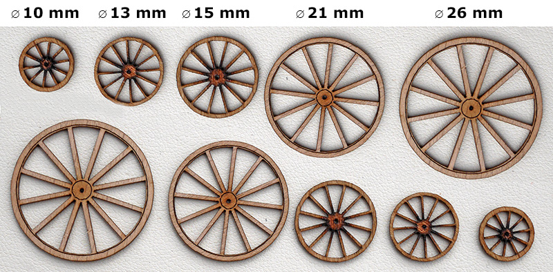 10 ROUES DE CHARRETTES
