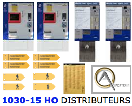 Kit MOBILIER de GARE FO 1 BANC, 2 BOÎTES aux LETTRES, 2 COMPOSTEURS, 2 DISTIBUTEURS de BILLETS, – Image 2
