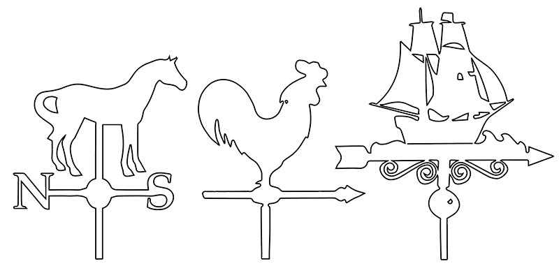 3 GIROUETTES : BATEAU COQ CHEVAL