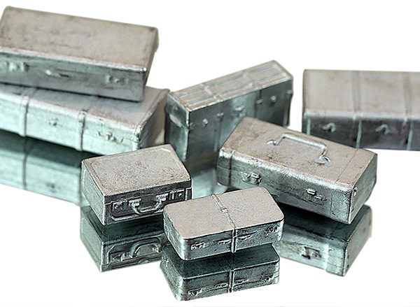 MALLES & VALISES MÉTAL BLANC