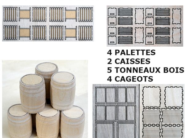 CHARGEMENT T : 2 CAISSES, 4 PALETTES & 5 TONNEAUX