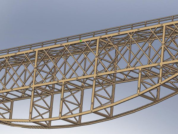 PONT MÉTALLIQUE VENTRE de POISSON