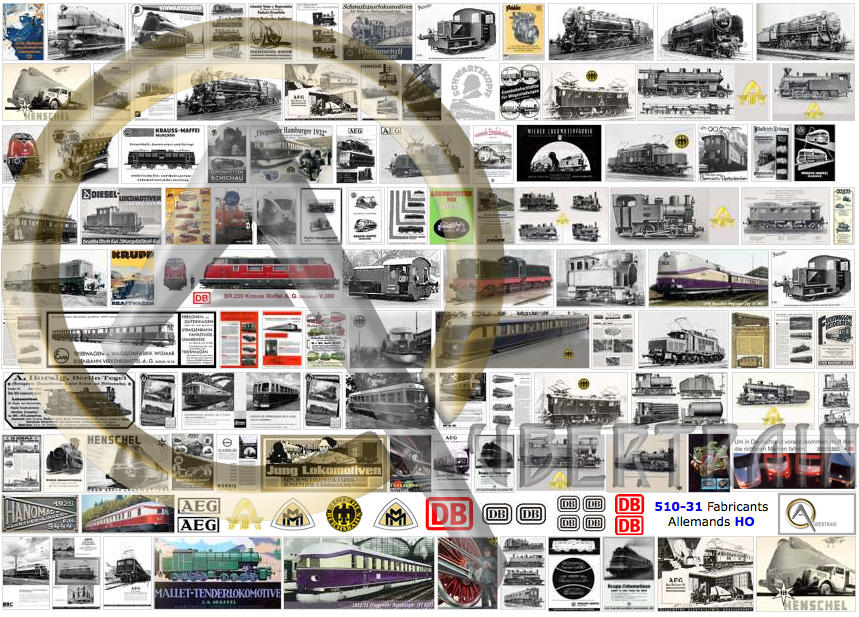 AFFICHES CONSTRUCTEURS ALLEMANDS DE MATÉRIEL FERROVIAIRE