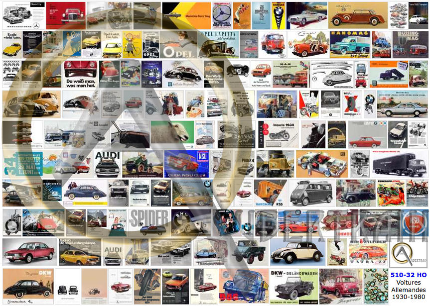 AFFICHES CONSTRUCTEURS ALLEMANDS VOITURES