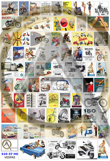 AFFICHES VESPA & 2 ROUES ITALIENS