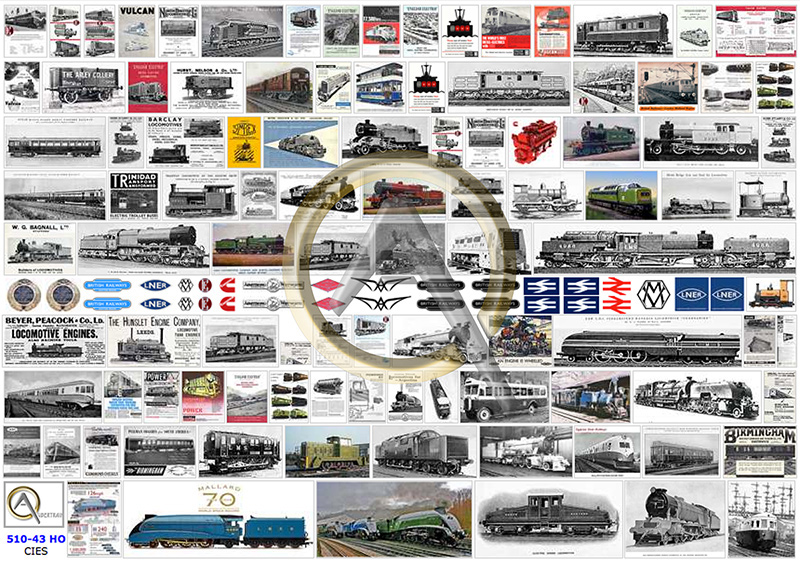 AFFICHES CONSTRUCTEURS ANGLAIS de MATÉRIEL FERROVIAIRES HO