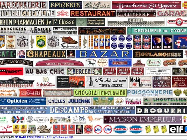 AFFICHES ENSEIGNES FRANÇAISES TRADITIONNELLES de COMMERCE
