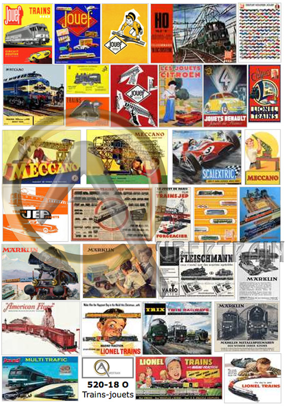 AFFICHES TRAINS JOUETS MONDE