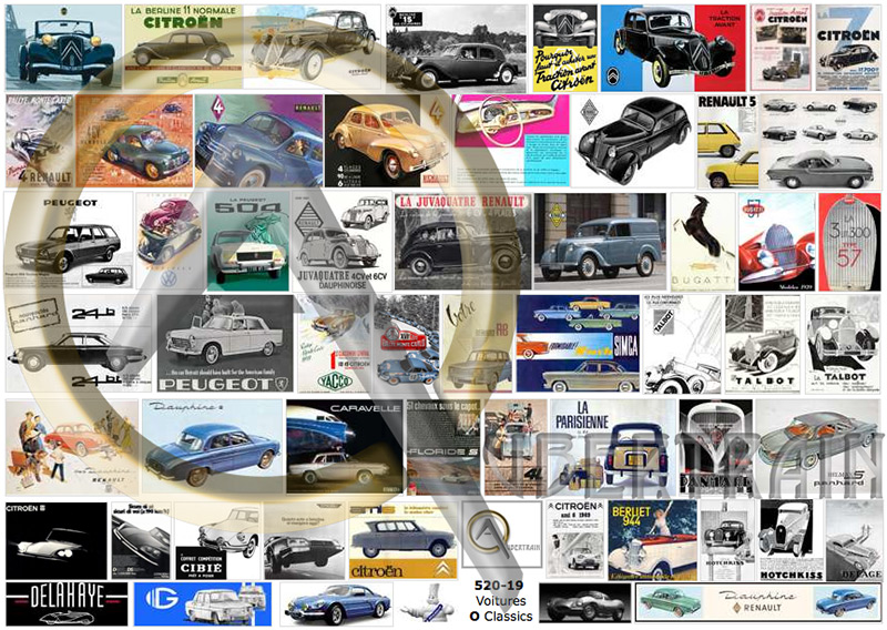 AFFICHES VOITURES FRANÇAISES CLASSICS