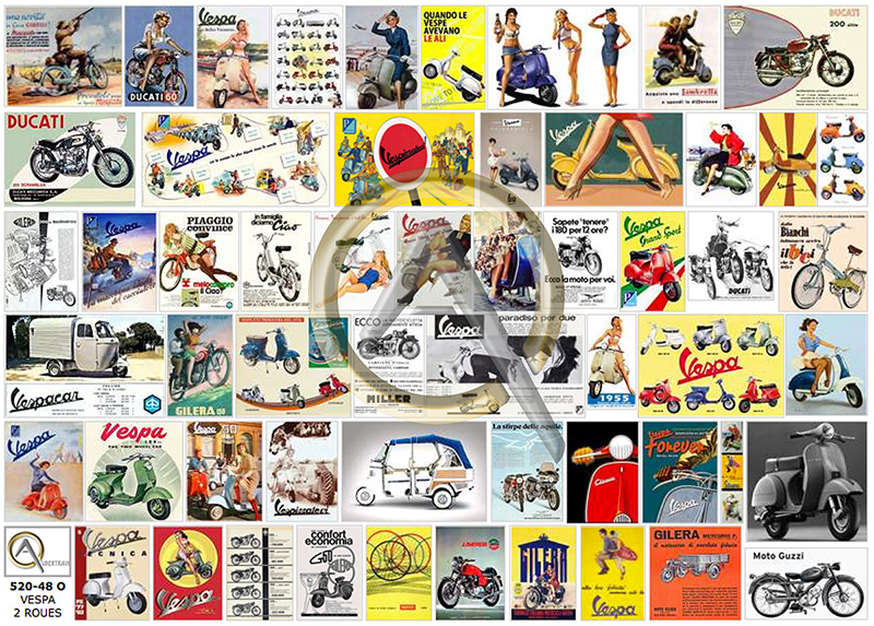 AFFICHES VESPA & 2 ROUES ITALIENS
