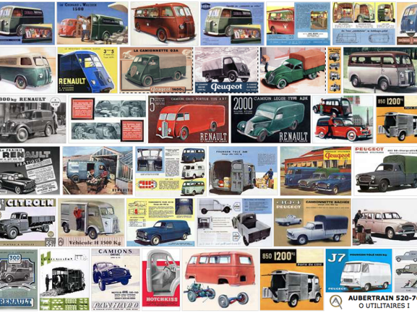 AFFICHES VÉHICULES UTILITAIRES FRANÇAIS 1935-1970
