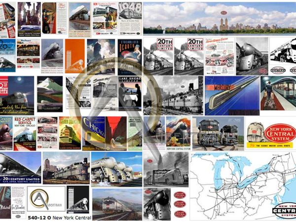 AFFICHES RÉSEAUX CHEMINS de FER US