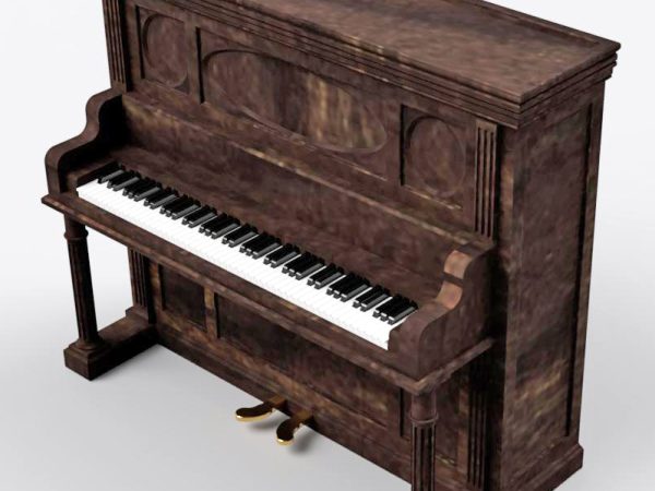 PIANO DROIT ANCIEN, échelle O