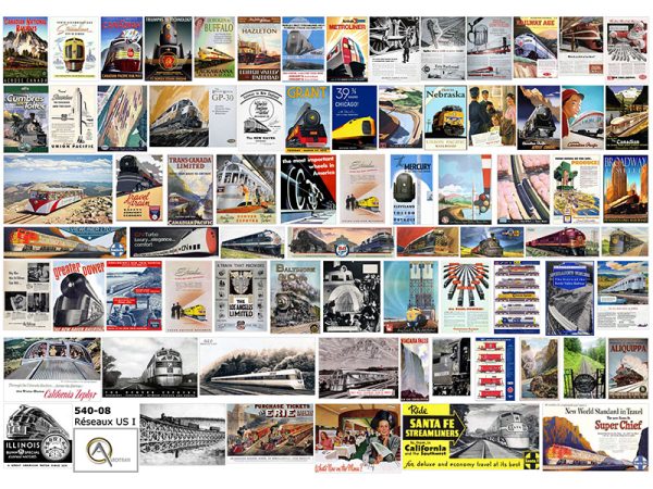 AFFICHES RÉSEAUX US, échelle O, États-Unis