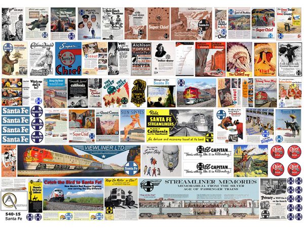 AFFICHES RÉSEAU SANTA FE, échelle O, États-Unis